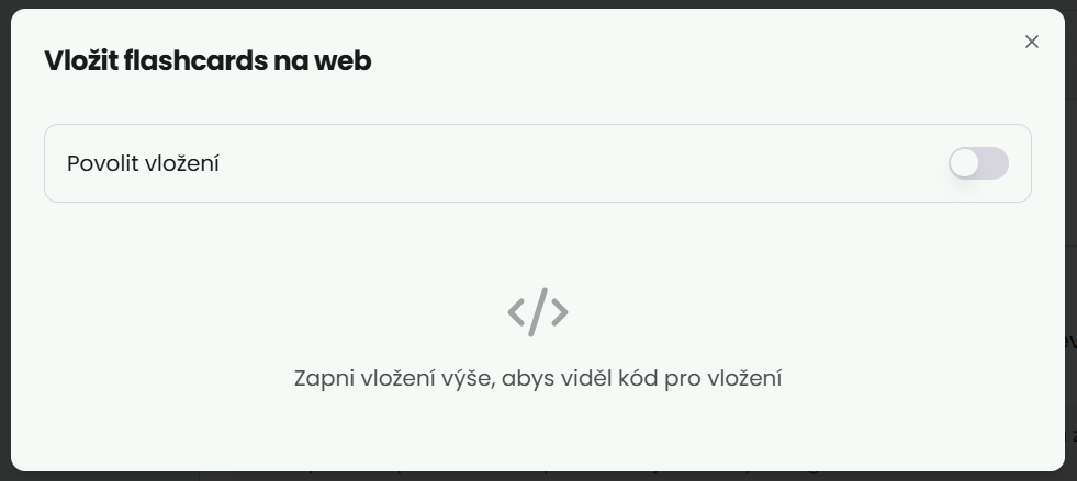 Aktivuj možnost sdílení